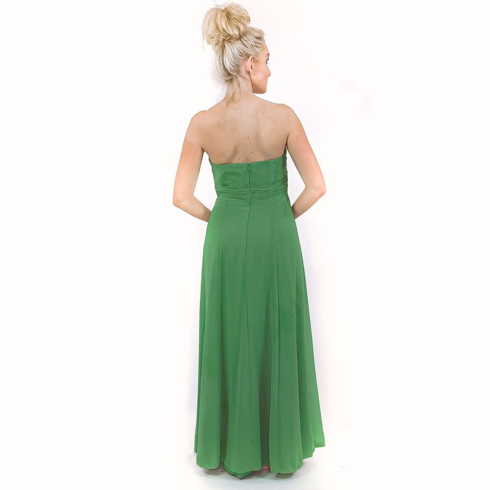 Green Homecoming Pageant Prom Bridesmaid Dress - Picture 3 of 8
